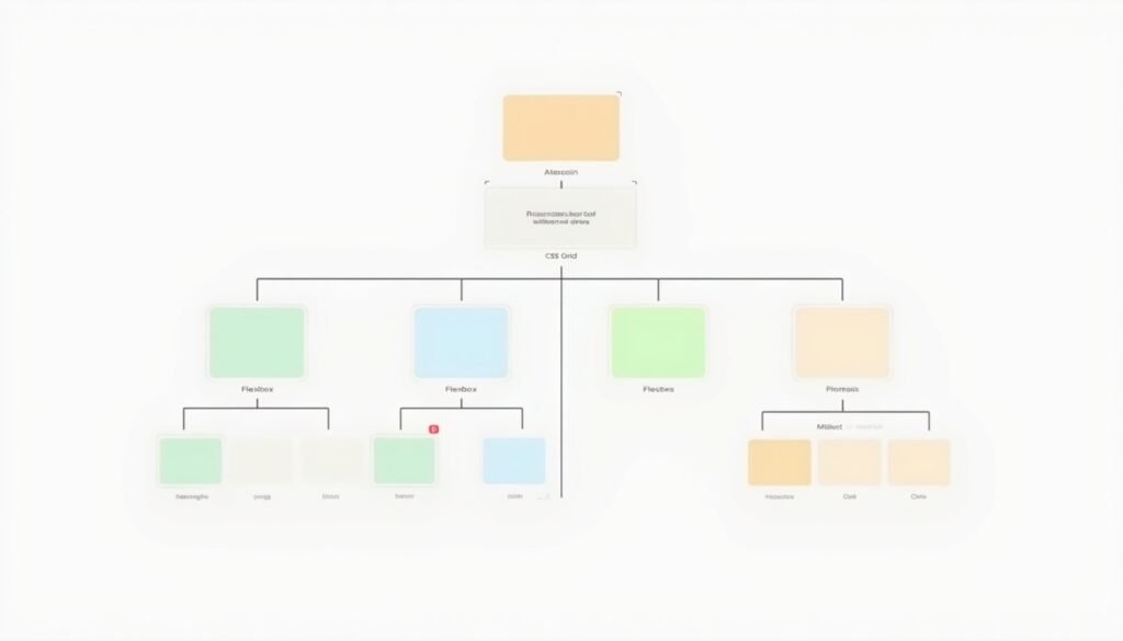 Decision tree showing when to choose Flexbox or CSS Grid for a Divi 5 layout
