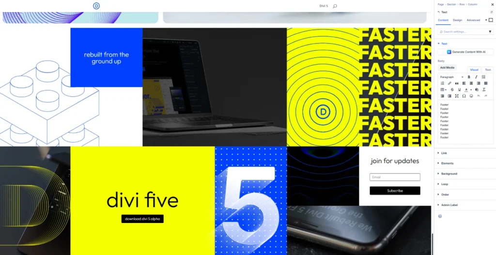 Exemple de mise en page Divi 5